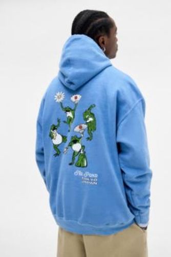 Sweat à capuche UO Blue Japan Grenouilles par en taille: Small - Urban Outfitters - Modalova