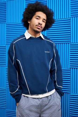 Iets frans. Pull bleu marine à couture contrastante en taille: XS - iets frans... - Modalova