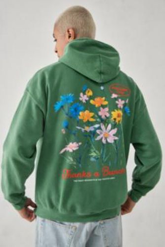 UO - Sweat à capuche orné de fleurs vert par taille: 2XS - Urban Outfitters - Modalova