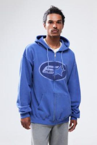 UO - Sweat à capuche zippé à motif E-Star par en Bleu taille: 2XS - Urban Outfitters - Modalova
