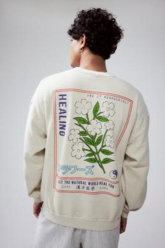 UO - Sweatshirt Natural Healing écru par en Crème taille: 2XS - Urban Outfitters - Modalova