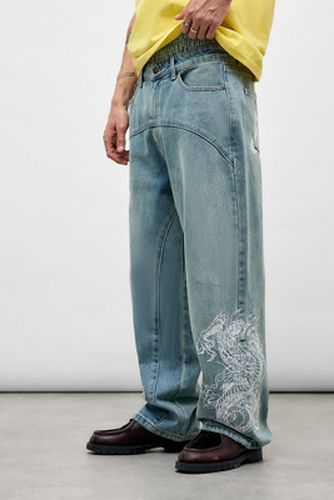 Jeans Bleu Moyen à Panneaux Dragon en taille: 30 l 30 L - Ed Hardy - Modalova