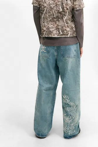 UO Exclusive Dragon Double Knee Jeans en taille: 30 l 32 L - Ed Hardy - Modalova