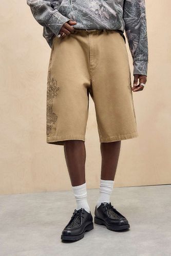 Shorts chino UO Exclusive tan avec dragon en taille: XS - Ed Hardy - Modalova