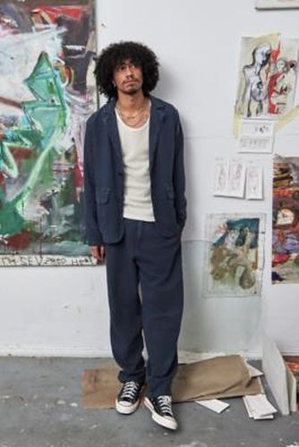Blazer en coton texturé bleu marine - Loom - Modalova