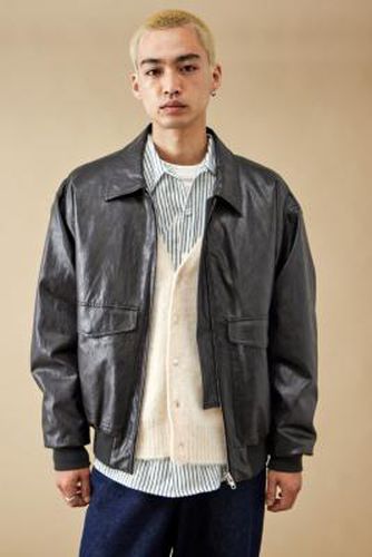 bdg brown pu flight jacket