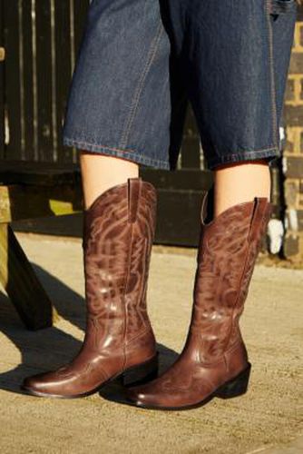 UO - Bottes de cowboy Dallas en cuir marrons par taille: UK 3 - Urban Outfitters - Modalova