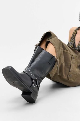 Bottes de motard en cuir noir en taille: UK 5 - BDG - Modalova