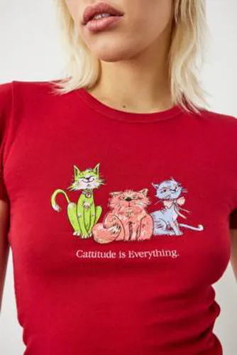 Archive At UO - T-shirt raccourci Cattitude Is Everything par en taille: 2XS - Archive UO - Modalova