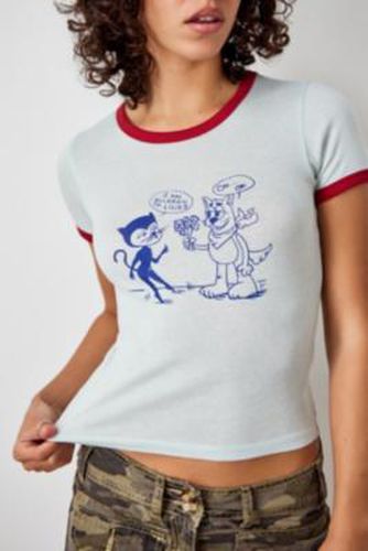 T-shirt court aux bordures contrastantes Lillies en Bleu taille: 2XS - Archive UO - Modalova