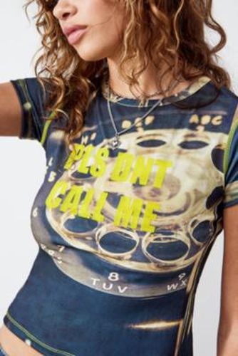 Archive At UO - T-shirt raccourci « Please Don't Call Me » par en Noir taille: XS - Archive UO - Modalova