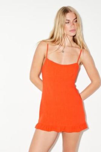 Archive UO - Mini robe en lin Faye mandarine par en taille: XS - Archive At UO - Modalova