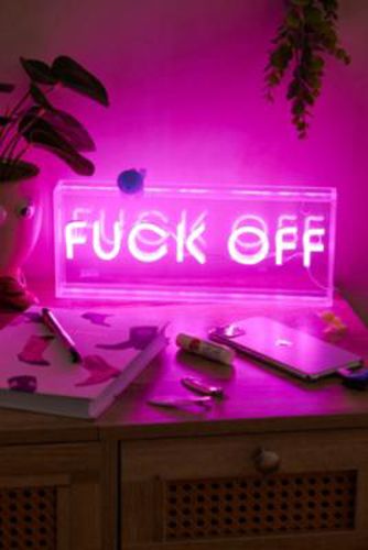 Lampe néon F*ck Off par en Rose - Urban Outfitters - Modalova