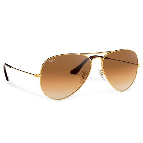 Lunettes de soleil Ray-Ban Aviator Large Metal 0RB3025 001/51 Gold/Brown Classic - Chaussures.fr - Modalova