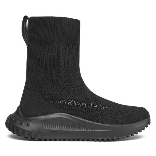 Sneakers Calvin Klein Jeans Eva Runner High Sock In Lum YW0YW01314 Noir - Chaussures.fr - Modalova