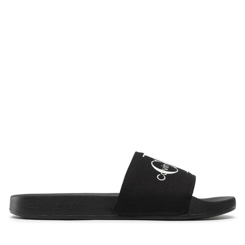 Mules / sandales de bain Calvin Klein Jeans Slide Monogram Co YW0YW00103 Noir - Chaussures.fr - Modalova