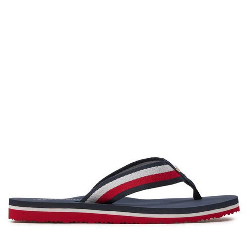 Tongs Tommy Hilfiger Corporate Beach Sandal FW0FW07986 Red White Blue 0G0 - Chaussures.fr - Modalova