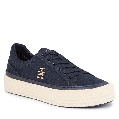 Tennis Tommy Hilfiger Vulc Sneaker Linnen FW0FW07673 Space Blue DW6 - Chaussures.fr - Modalova