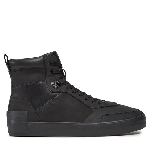 Sneakers Calvin Klein Jeans Vulcanized Laceup Mid Lth YM0YM00851 Triple Black 0GT - Chaussures.fr - Modalova