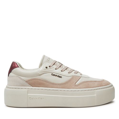 Sneakers Calvin Klein Ff Cupsole Lace Up W/Ml Mix M HW0HW02125 Beige - Chaussures.fr - Modalova