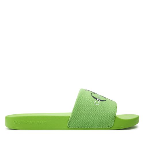 Mules / sandales de bain Calvin Klein Jeans Slide Monogram Co YM0YM00061 Vert - Chaussures.fr - Modalova
