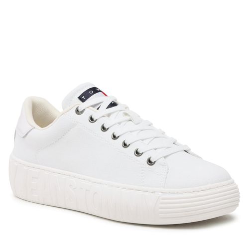 Sneakers Tommy Jeans Canvas Outsole EM0EM01160 White YBR - Chaussures.fr - Modalova