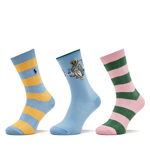 Lot de 3 paires de chaussettes hautes Polo Ralph Lauren 455950827001 Multicolore - Chaussures.fr - Modalova