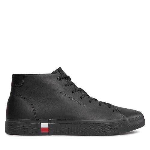 Sneakers Tommy Hilfiger Hi Vulc Leather Detail FM0FM05045 Noir - Chaussures.fr - Modalova