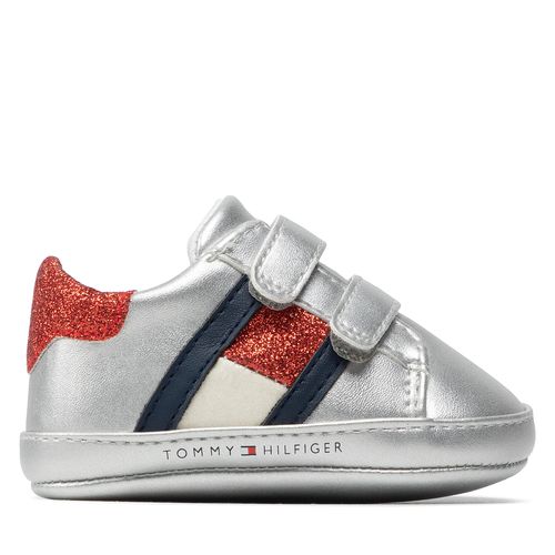 Chaussures basses Tommy Hilfiger Velcro Shoe Silver T0A4-32110-1070 Silver 904 - Chaussures.fr - Modalova
