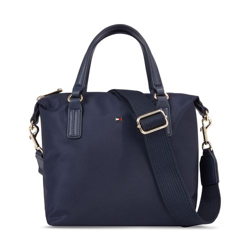 Sac à main Tommy Hilfiger Poppy Th Small Tote AW0AW15640 Space Blue DW6 - Chaussures.fr - Modalova