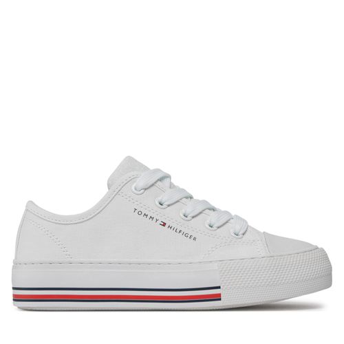 Sneakers Tommy Hilfiger Low Cut Lace-Up Sneaker T3A9-33185-1687 M Blanc - Chaussures.fr - Modalova