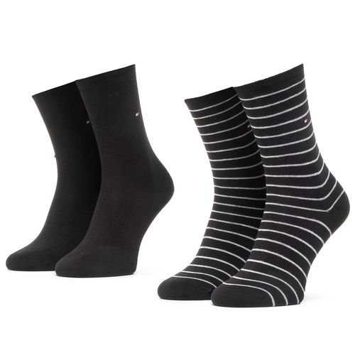 Lot de 2 paires de chaussettes hautes unisexe Tommy Hilfiger 100001494 Black 001 - Chaussures.fr - Modalova