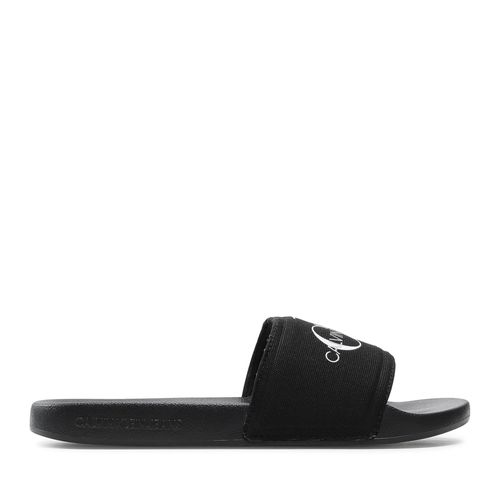 Mules / sandales de bain Calvin Klein Jeans Slide Monogram Co YM0YM00061 Noir - Chaussures.fr - Modalova