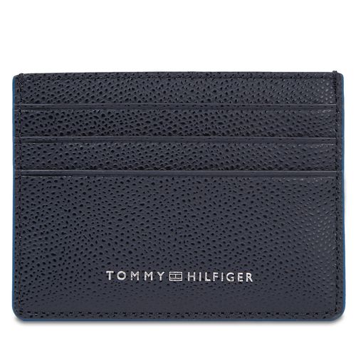 Étui cartes de crédit Tommy Hilfiger Th Struc Leather Cc Holder AM0AM11606 Bleu marine - Chaussures.fr - Modalova