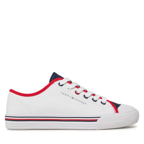 Sneakers Tommy Hilfiger Low Cut Lace Up Sneaker T3X9-33325-0890 S White/Blue/Red Y003 - Chaussures.fr - Modalova