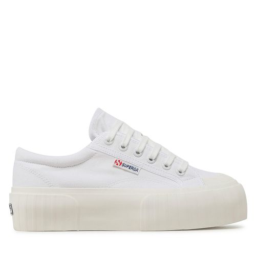 Sneakers Superga Stripe Platform 2631 S5111SW White/White Avorio - Chaussures.fr - Modalova