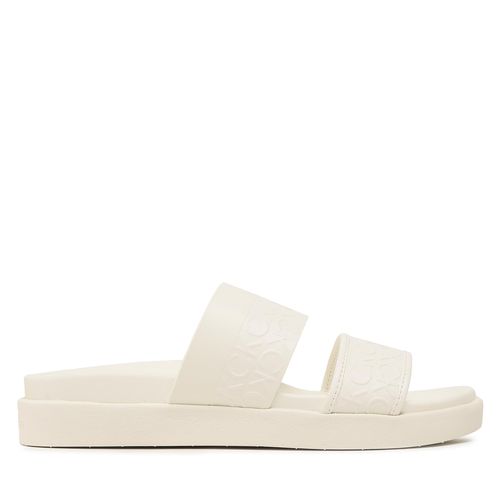 Mules / sandales de bain Calvin Klein Ergo Slide - Hf Mono HW0HW01535 Blanc - Chaussures.fr - Modalova