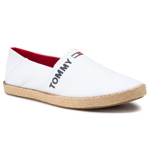 Espadrilles Tommy Jeans Logo Espadrille EM0EM00676 White YBR - Chaussures.fr - Modalova