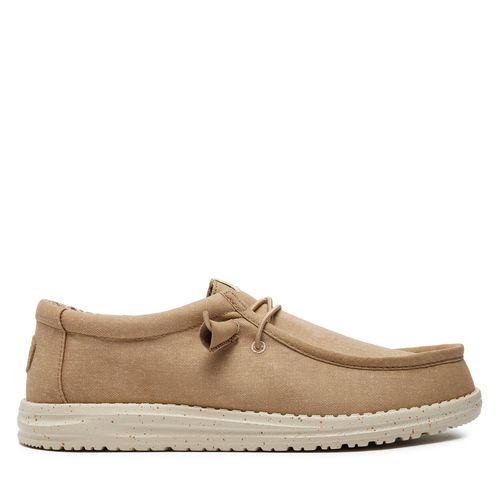 Mocassins Hey Dude Wally Canvas 40700-256 Beige - Chaussures.fr - Modalova