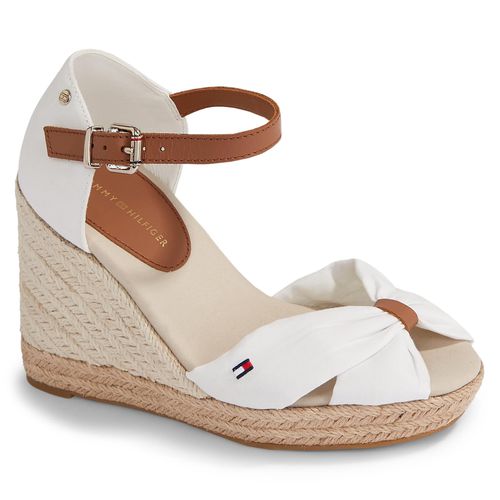 Espadrilles Tommy Hilfiger Basic Open Toe High Wedge FW0FW04784 Ecru YBL - Chaussures.fr - Modalova