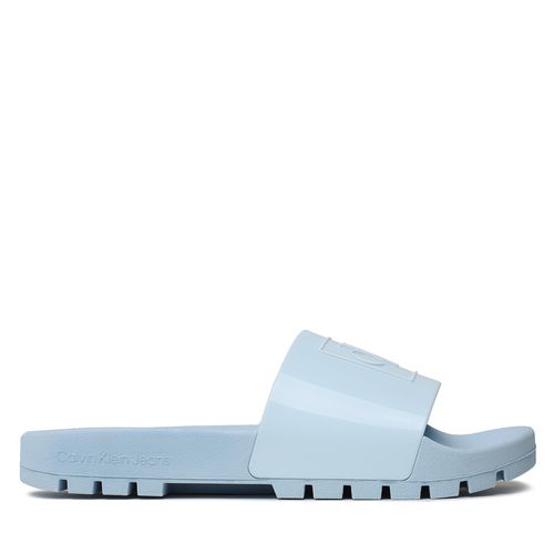 Mules / sandales de bain Calvin Klein Jeans Truck Slide Monogram Rubber W YW0YW00893 Bleu - Chaussures.fr - Modalova