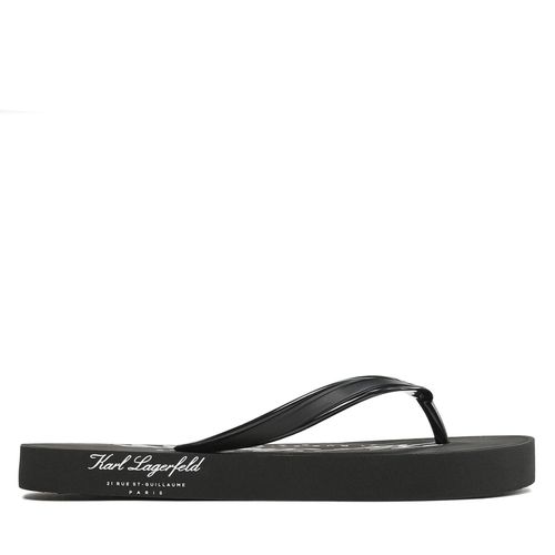 Tongs KARL LAGERFELD KL71007 Black Rubber - Chaussures.fr - Modalova