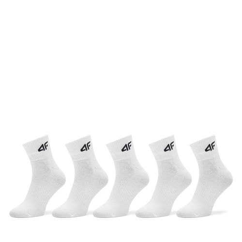 Lot de 5 paires de chaussettes hautes unisexe 4F 4FJWMM00USOCU295 Blanc - Chaussures.fr - Modalova