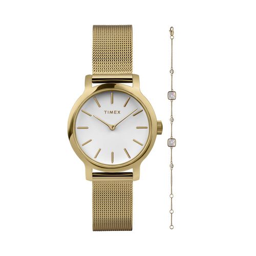 Ensemble montre et bracelet Timex Transcend TWG063900 Gold/Gold - Chaussures.fr - Modalova