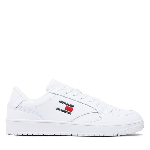 Sneakers Tommy Jeans Retro Leather EM0EM01190 White YBS - Chaussures.fr - Modalova