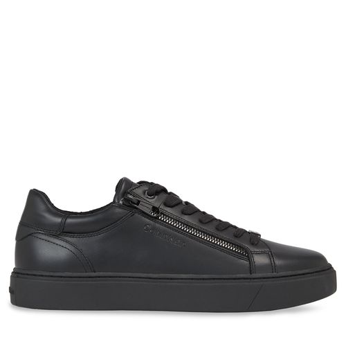 Sneakers Calvin Klein Low Top Lace Up W/Zip Rubb HM0HM01268 Triple Black 0GJ - Chaussures.fr - Modalova