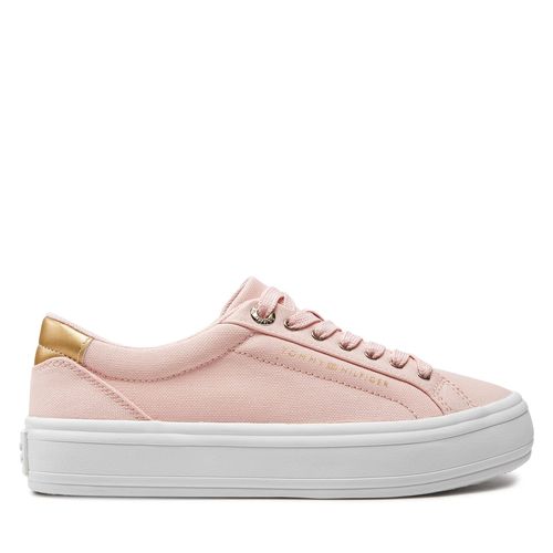 Sneakers Tommy Hilfiger Essential Vulc Canvas Sneaker FW0FW07682 Rose - Chaussures.fr - Modalova