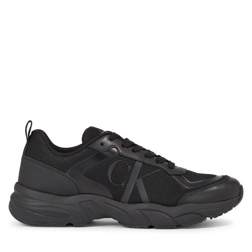 Sneakers Calvin Klein Jeans Retro Tennis Laceup Mesh YM0YM00785 Triple Black 0GT - Chaussures.fr - Modalova