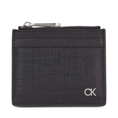 Étui cartes de crédit Calvin Klein Ck Must Cardholder W/Zip K50K510885 Ck Black Check BAX - Chaussures.fr - Modalova