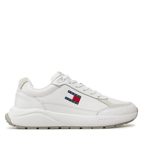 Sneakers Tommy Jeans Tjm Runner Full Leather Ess EM0EM01445 Blanc - Chaussures.fr - Modalova